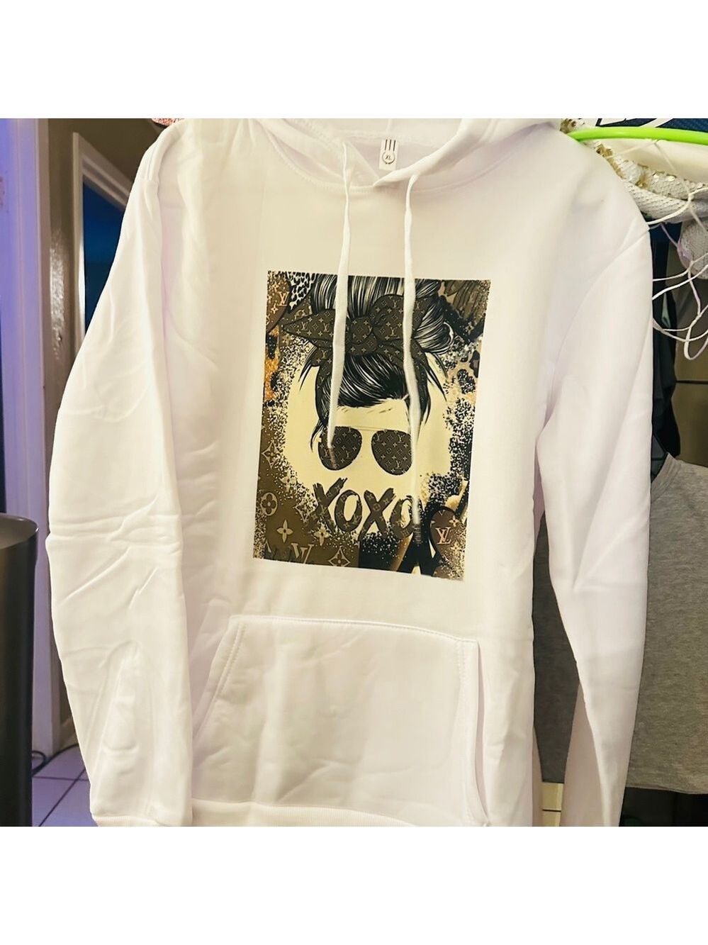 White Graphic Hoodie